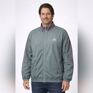 adidas Men's Big &Tall Sz 2XL Full-Zip Meshpop Track Raincoat Windbreaker Jacket